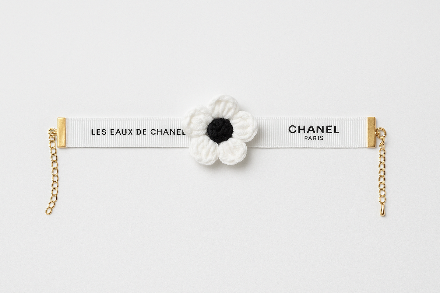 Luxury Floral Ribbon Pet Choker – Designer-Inspired Cat & Dog Collar