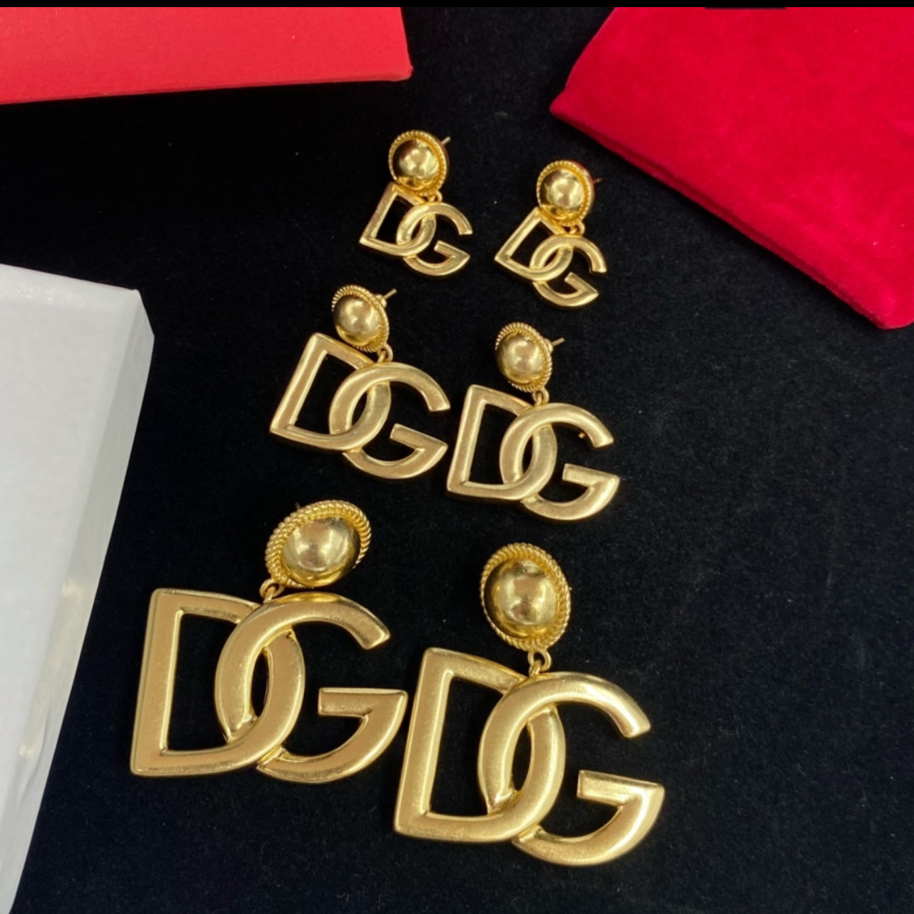 Gold Statement Earrings – Oversized DG Inspired Drop Earrings for Women | Bold Luxury-Inspired Jewelry