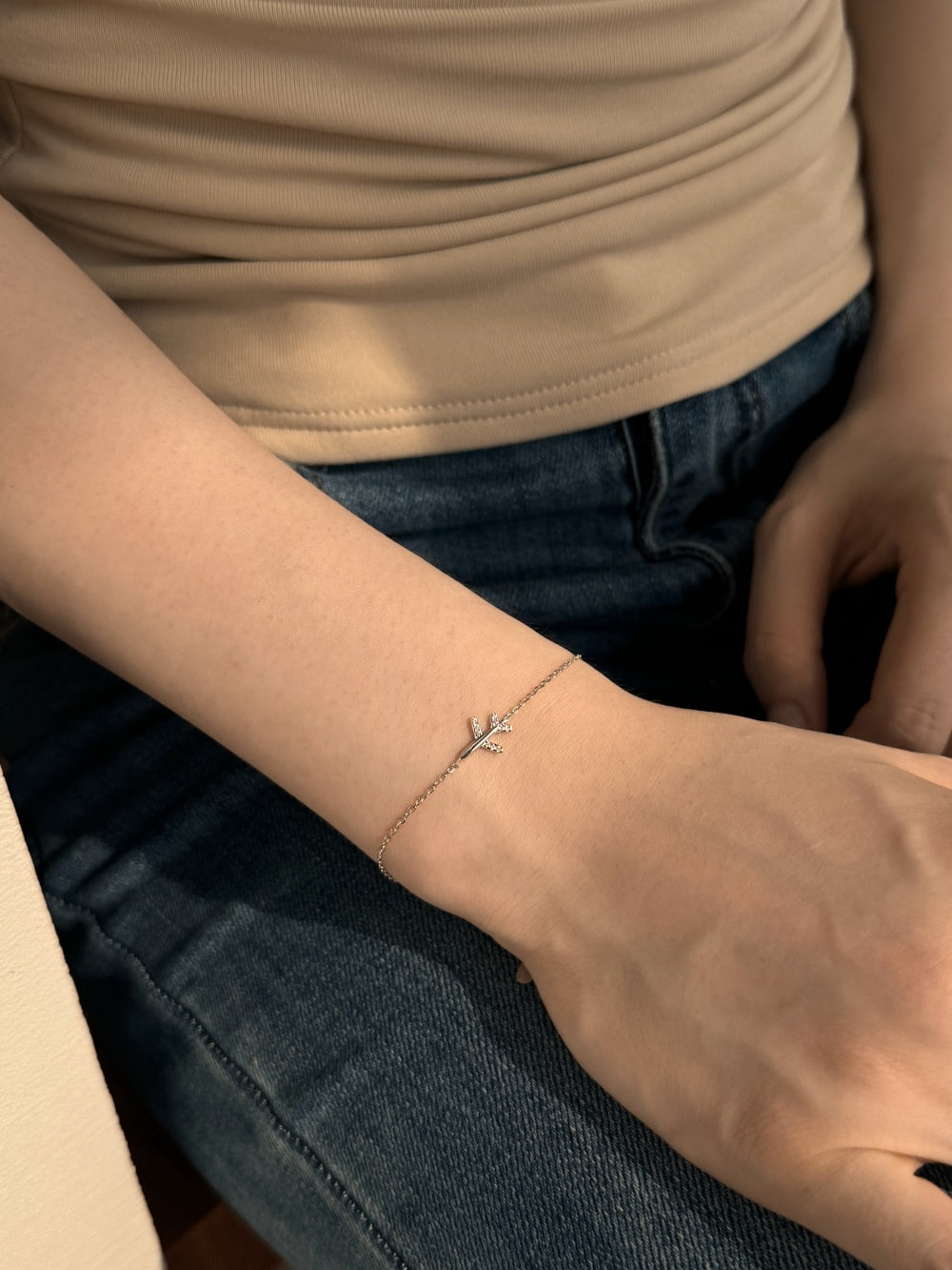"Fly With Me" Sterling Silver Airplane Bracelet ππ«
