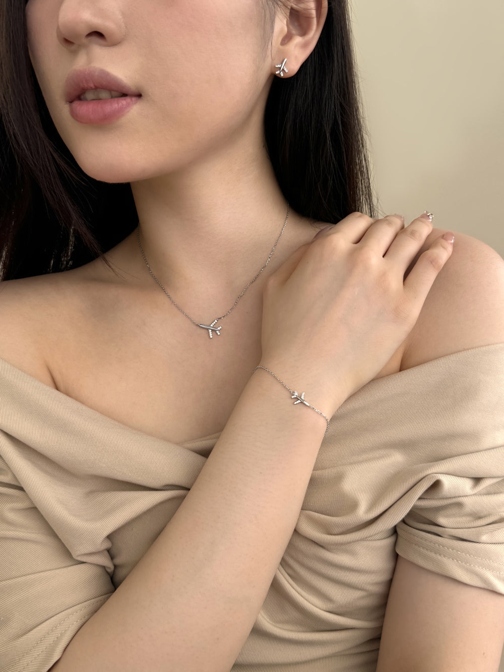 "Fly With Me" Sterling Silver Airplane Bracelet ππ«