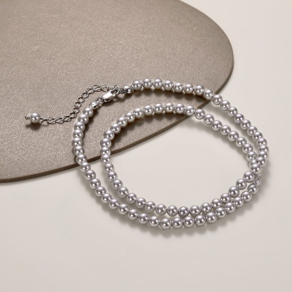 Timeless Pearl Elegance – Double-Strand Choker Necklace