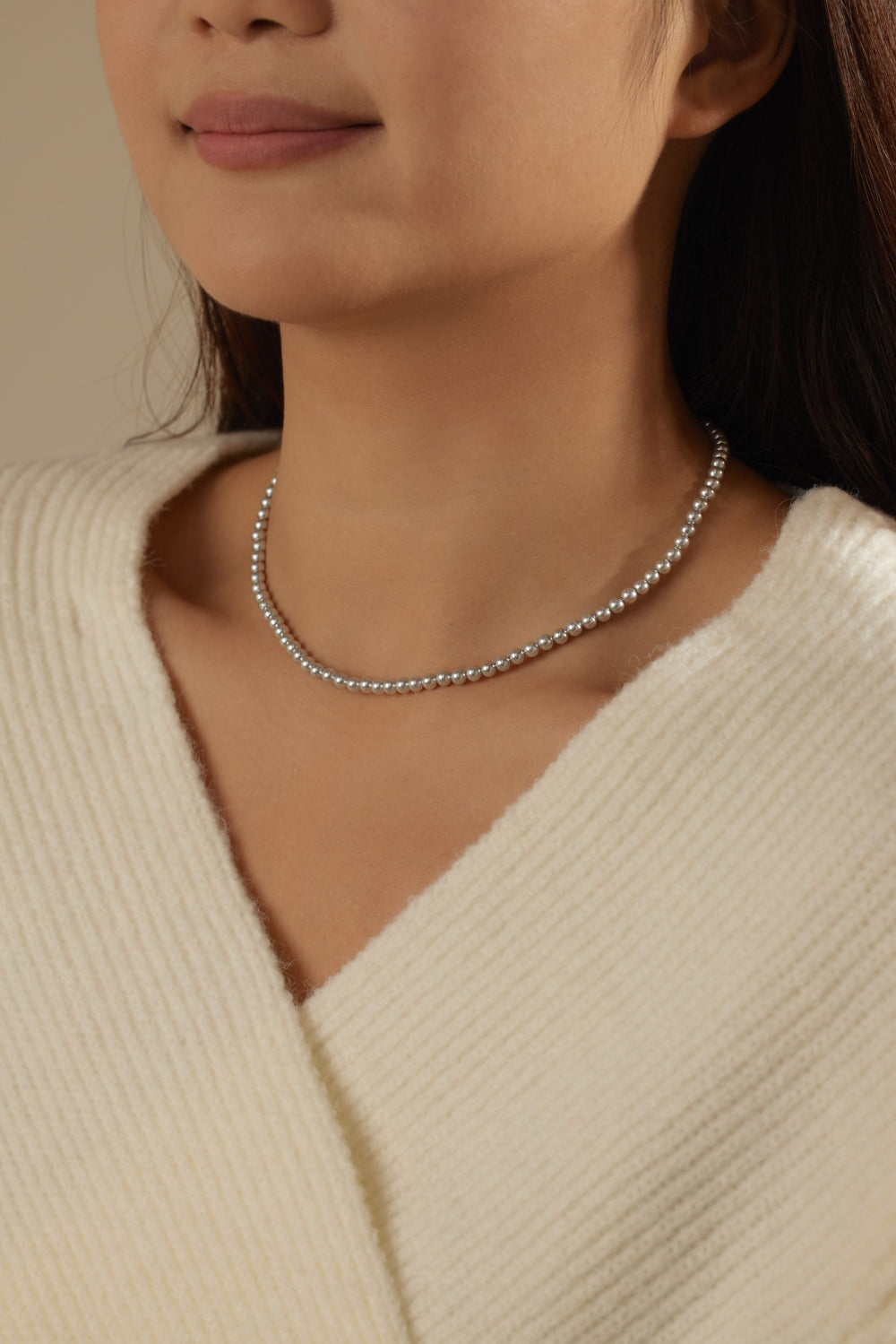 Timeless Pearl Elegance – Double-Strand Choker Necklace