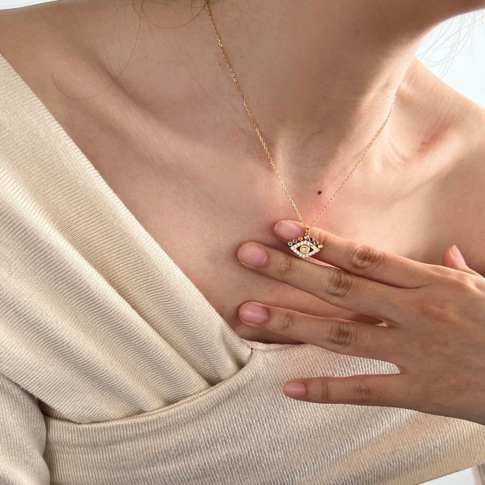 ๐ฎโจ Elegant Evil Eye Pendant Necklace โ Protection Meets Style โจ๐ฎ