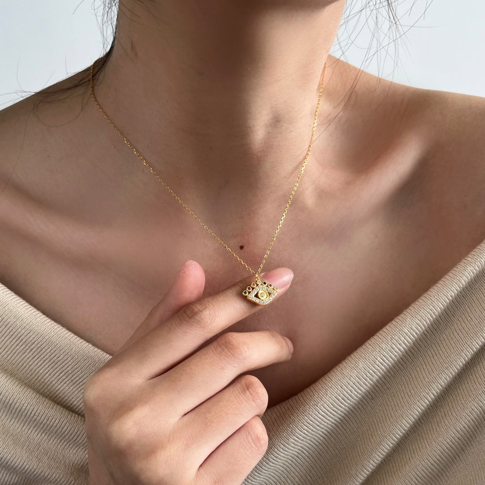 ๐ฎโจ Elegant Evil Eye Pendant Necklace โ Protection Meets Style โจ๐ฎ