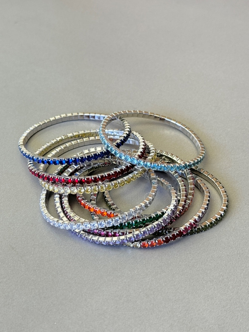 "Chroma Glow" Rainbow Gemstone Stretch Bracelet 🌈