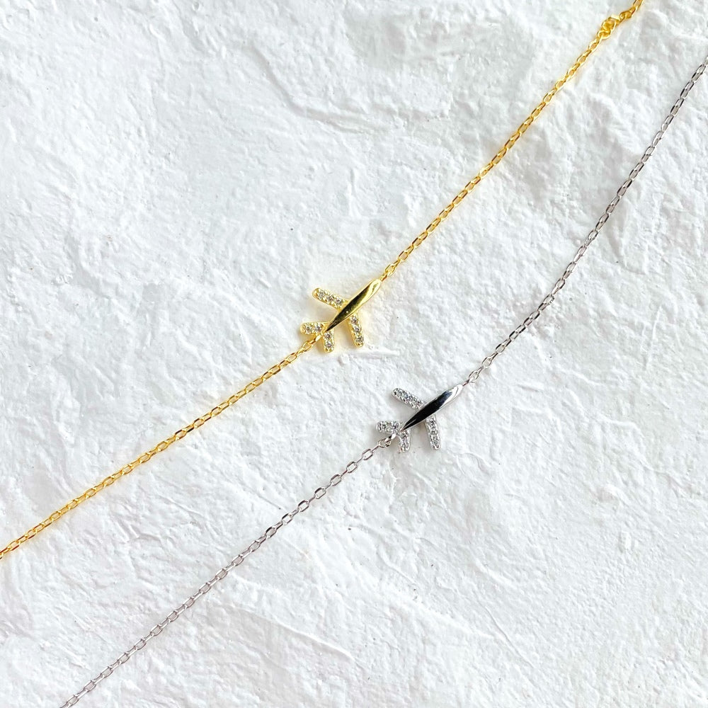 "Fly With Me" Sterling Silver Airplane Bracelet ππ«