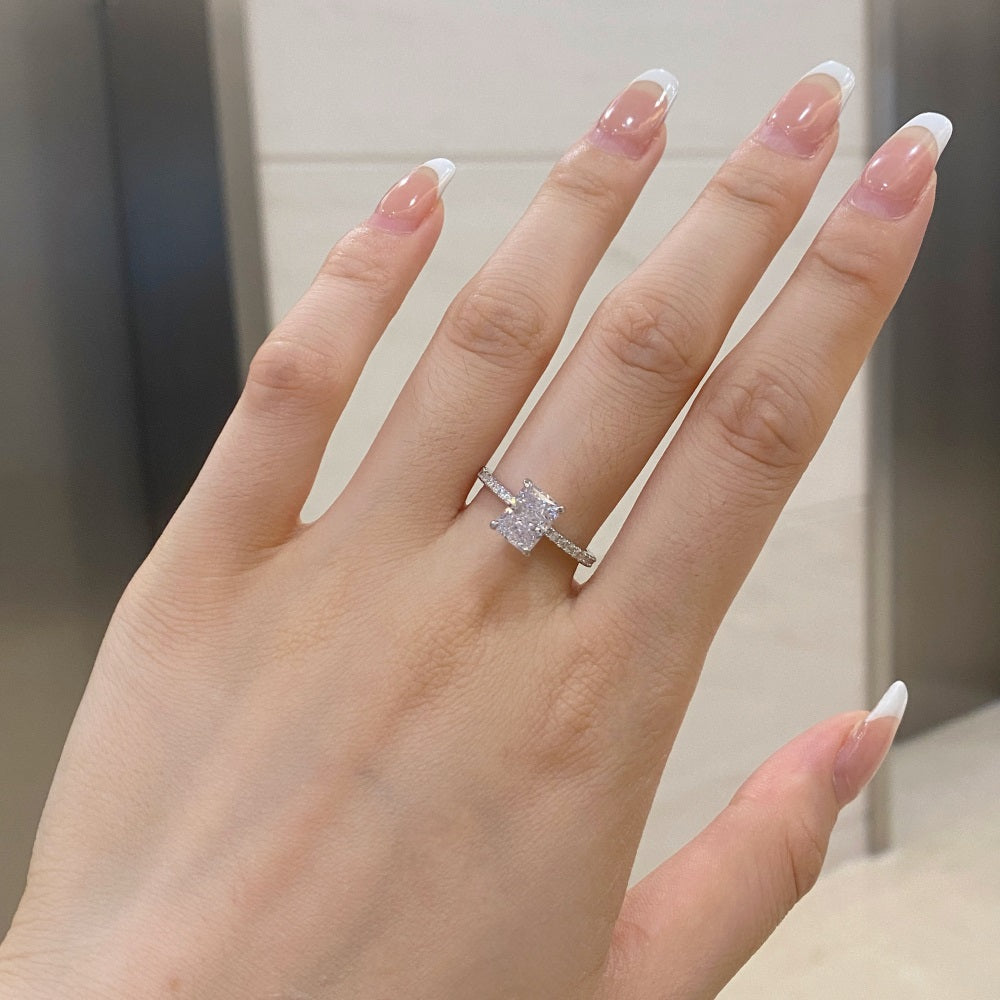 Timeless Grace" Emerald-Cut Birthstone Ring 💍✨