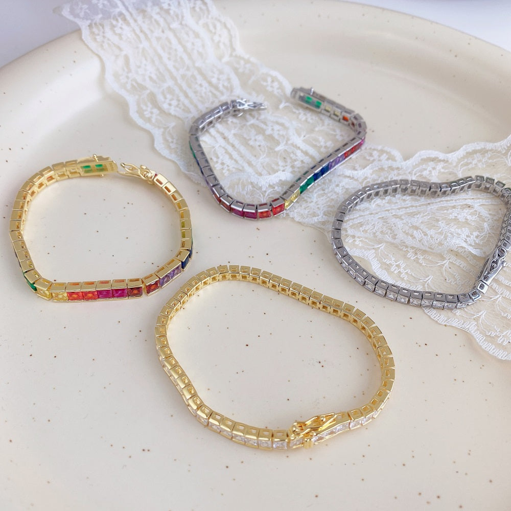 "Chroma Bold" Rainbow Gem Bracelet β¨