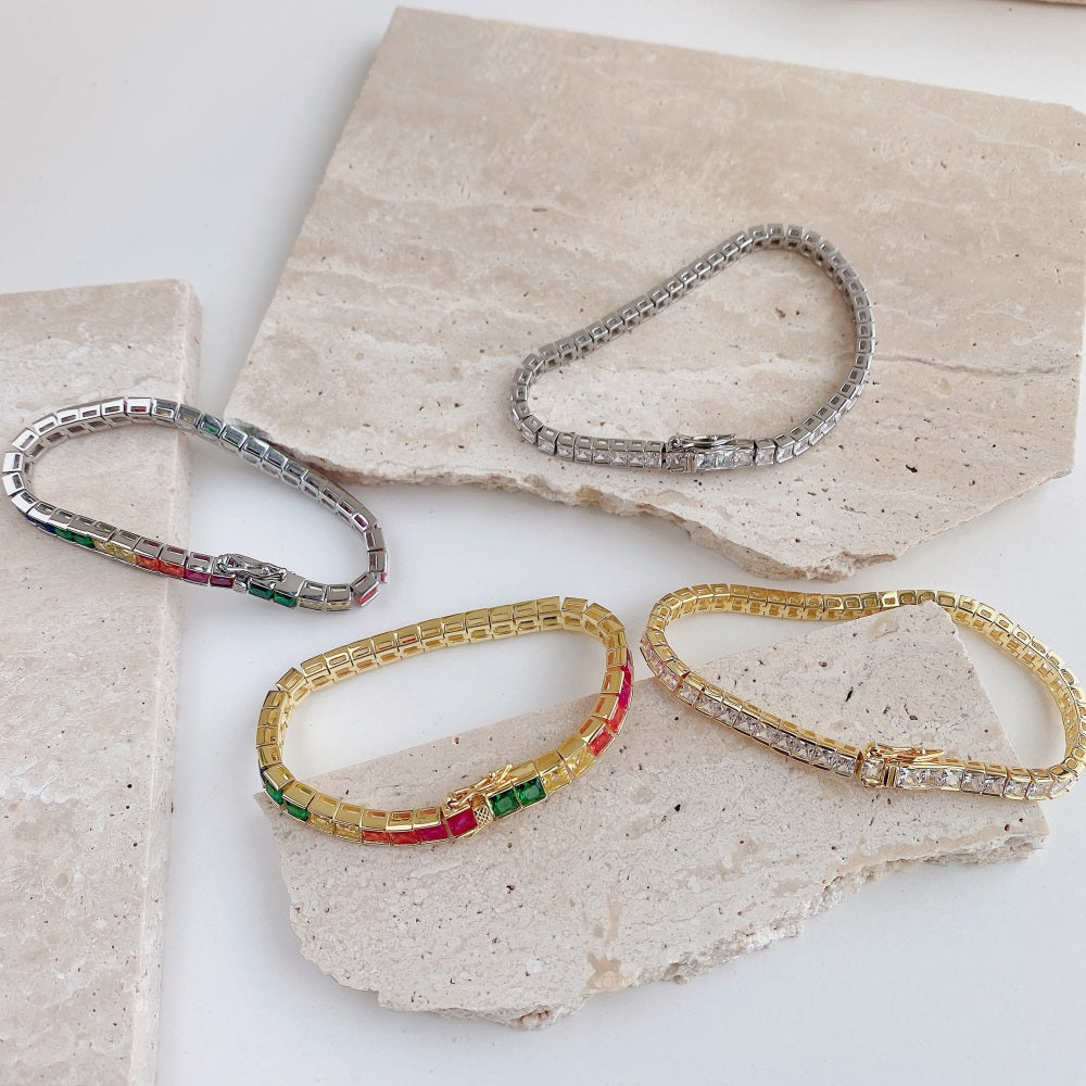 "Chroma Bold" Rainbow Gem Bracelet β¨