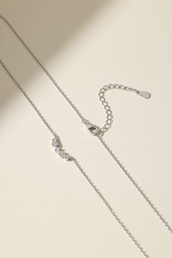 πβ¨ Minimalist Five-Stone Sterling Silver Necklace β¨π