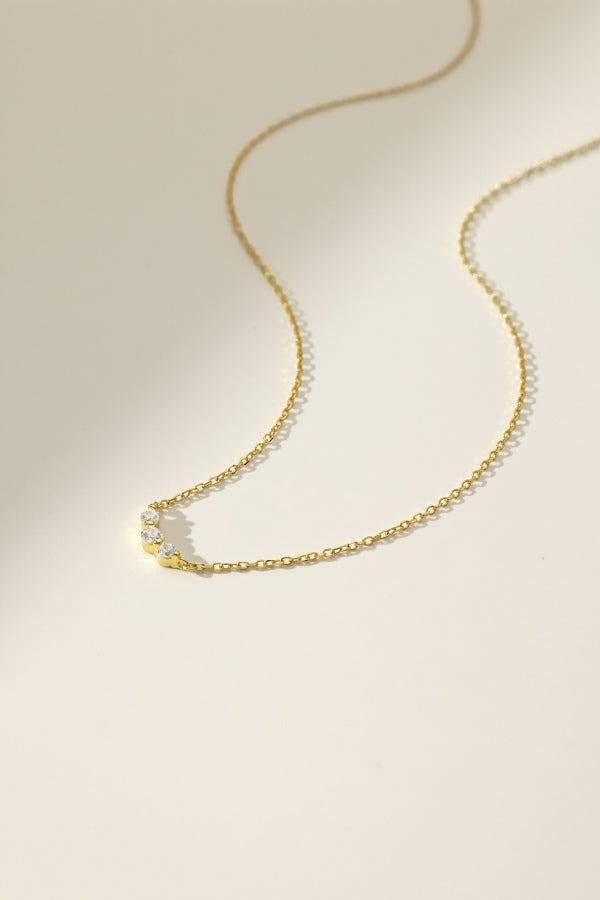 πβ¨ Minimalist Five-Stone Sterling Silver Necklace β¨π