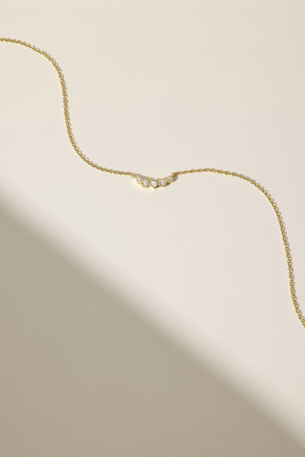 πβ¨ Minimalist Five-Stone Sterling Silver Necklace β¨π
