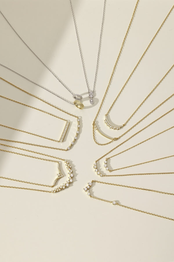 πβ¨ Minimalist Five-Stone Sterling Silver Necklace β¨π