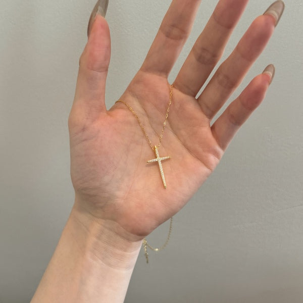 Radiant Crystal Cross Pendant Necklace πβ¨