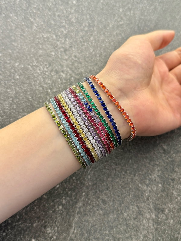 "Chroma Glow" Rainbow Gemstone Stretch Bracelet 🌈