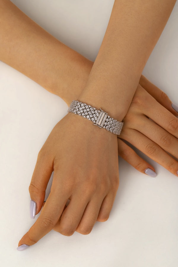 "Ice Queen" Full Pavé Diamond-Link Bracelet ❄️💎