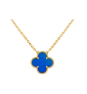 18K Gold Plated 925 Sterling Silver Clover Pendant Necklace
