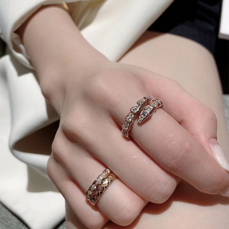 Serpent Luxe Crystal Bangle – Gold & Silver Geometric Grace