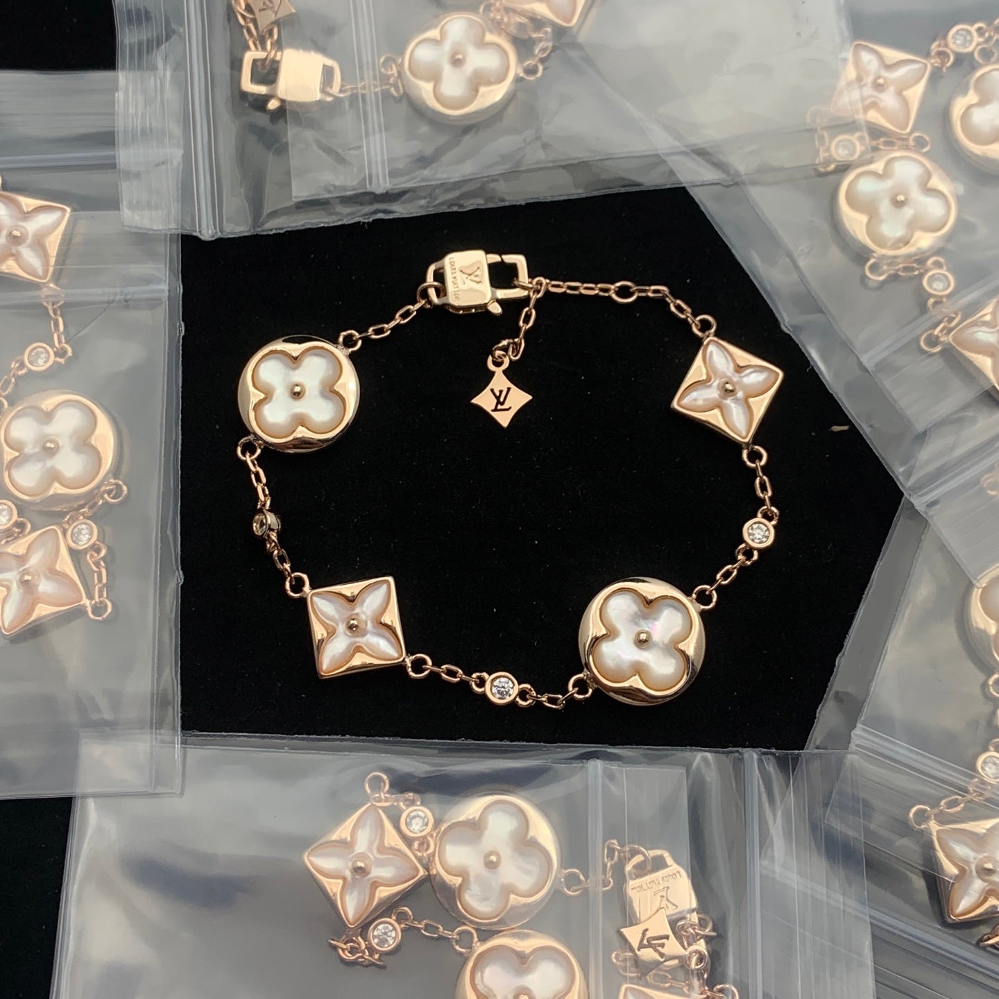 β¨ Louis Vuitton Blossom Bracelet β Mother-of-Pearl Monogram Collection β¨