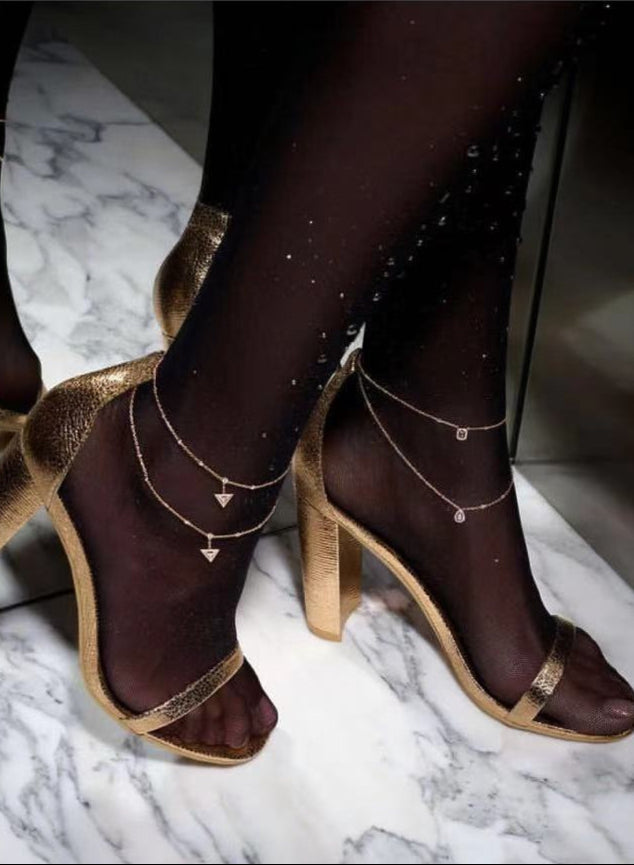 π Messika Paris Move Uno Diamond Drop Anklet β Rose Gold & Silver Elegance β¨