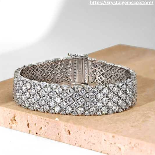 "Ice Queen" Full Pavé Diamond-Link Bracelet ❄️💎