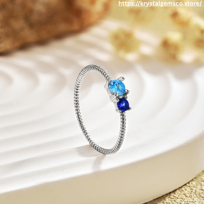 💙🌊 Tide of Two Blues Ring