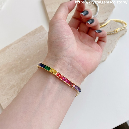 "Chroma Bold" Rainbow Gem Bracelet ✨