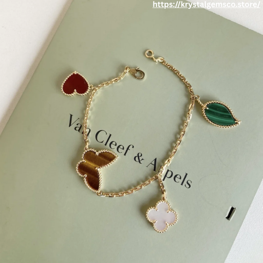 🍀✨ Whimsy Charms Enamel Bracelet