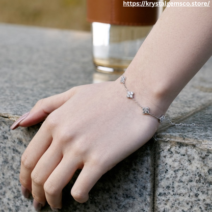 "Starlit Whisper" Delicate Diamond Station Bracelet 🌙