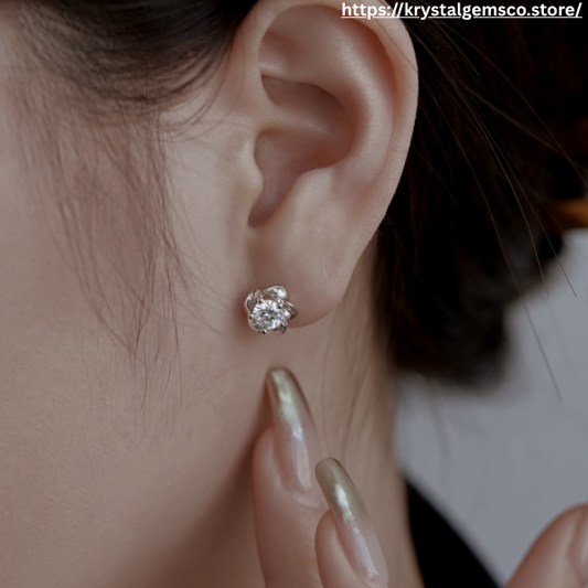 ✨🌸 “Celestial Bloom” Sterling Silver Stud Earrings 💎