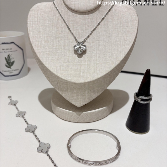 🤍 Frosted Grace Set – Elegant 4-Piece Silver Jewelry Collection 🤍