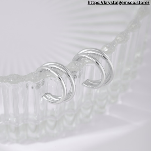 ✨ Triple Twist Silver Hoop Earrings – Bold. Chic. Timeless. 🤍