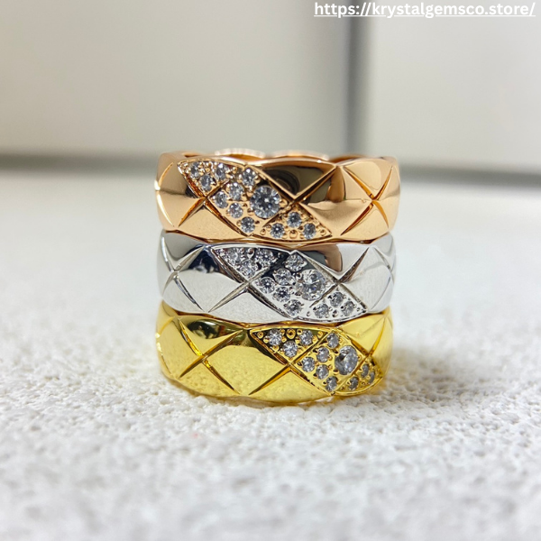 Triple Threat: Quilted Sparkle Rings in Gold, Silver & Rose Gold