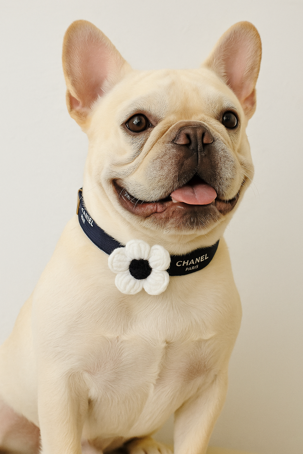 Luxury Floral Ribbon Pet Choker – Designer-Inspired Cat & Dog Collar