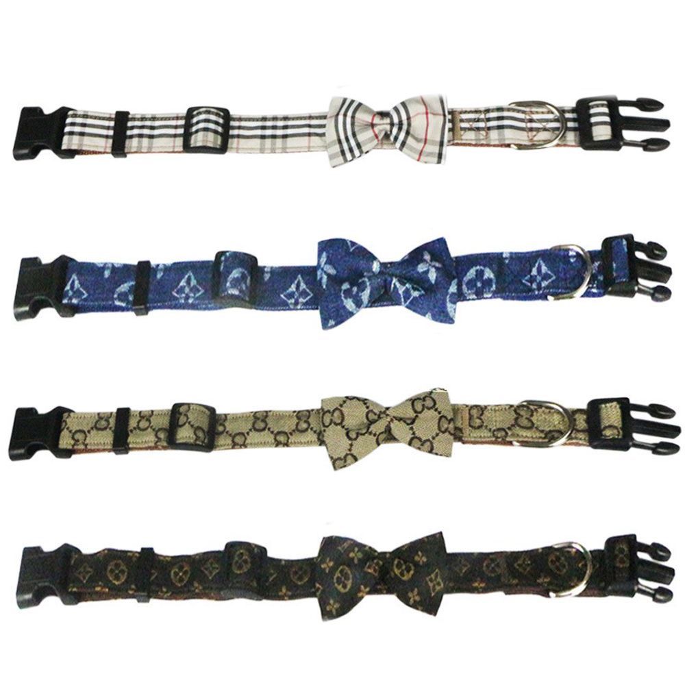 Luxury Bowtie Pet Collars – Designer-Inspired Adjustable Dog & Cat Accessories
