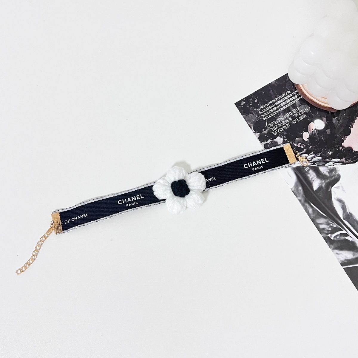 Luxury Floral Ribbon Pet Choker – Designer-Inspired Cat & Dog Collar