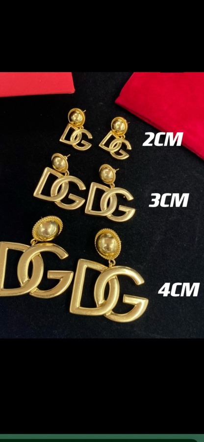 Gold Statement Earrings – Oversized DG Inspired Drop Earrings for Women | Bold Luxury-Inspired Jewelry