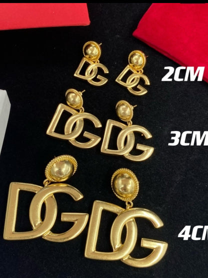 Gold Statement Earrings – Oversized DG Inspired Drop Earrings for Women | Bold Luxury-Inspired Jewelry