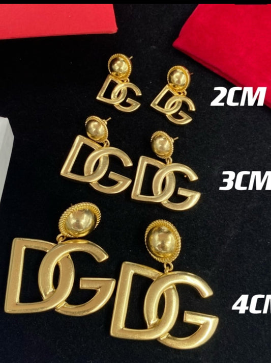 Gold Statement Earrings – Oversized DG Inspired Drop Earrings for Women | Bold Luxury-Inspired Jewelry