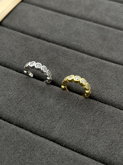 "Luna Bezel" Gold Crystal Ear Cuff ✨