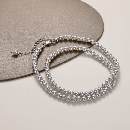 Timeless Pearl Elegance – Double-Strand Choker Necklace