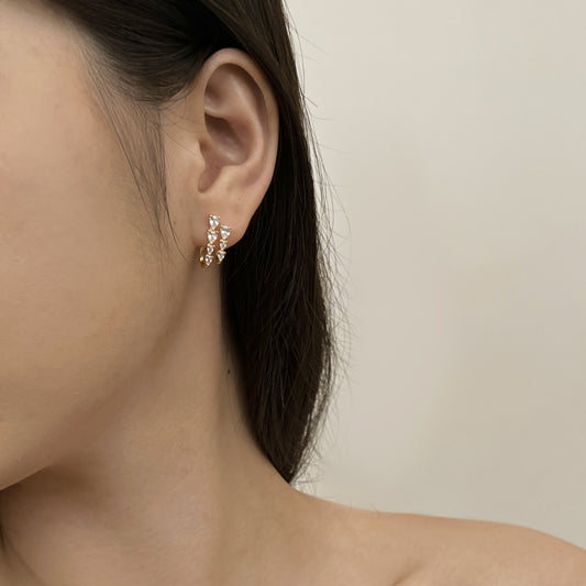 “Starlight Curve” Diamond Illusion Earrings