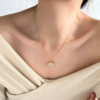 🔮✨ Elegant Evil Eye Pendant Necklace – Protection Meets Style ✨🔮