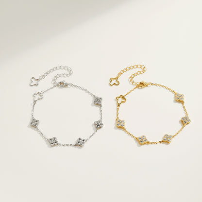 "Starlit Whisper" Delicate Diamond Station Bracelet 🌙