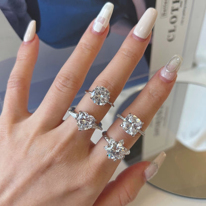 ✨ Cushion-Cut Moissanite Solitaire Ring – Classic Radiance Collection 💍