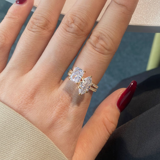 Timeless Grace" Emerald-Cut Birthstone Ring 💍✨