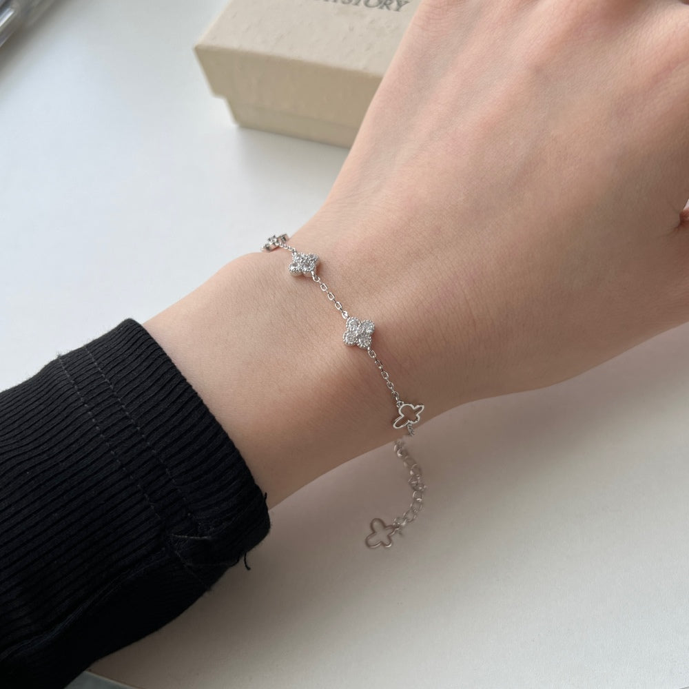 "Starlit Whisper" Delicate Diamond Station Bracelet 🌙