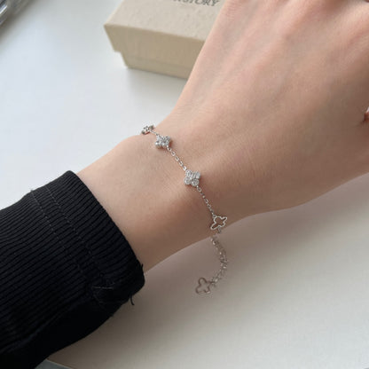 "Starlit Whisper" Delicate Diamond Station Bracelet 🌙