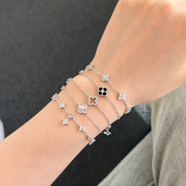 "Starlit Whisper" Delicate Diamond Station Bracelet 🌙