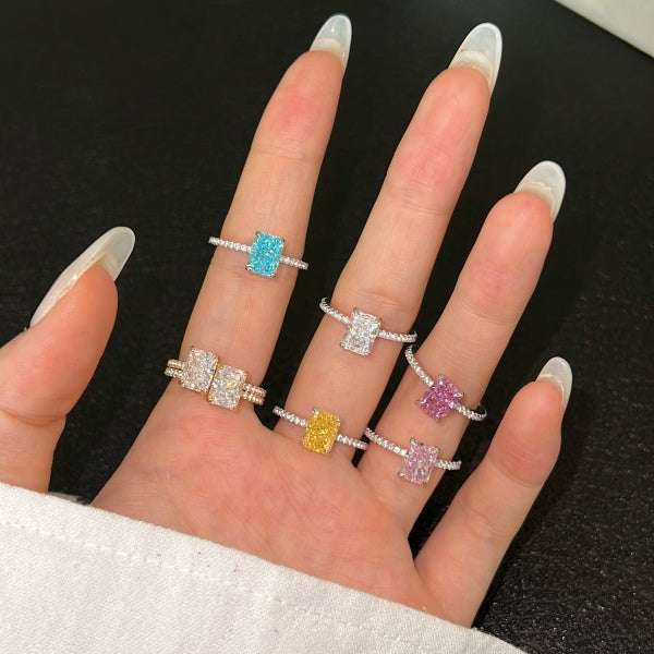 "Golden Glow" Radiant Cut Birthstone Ring 💛✨